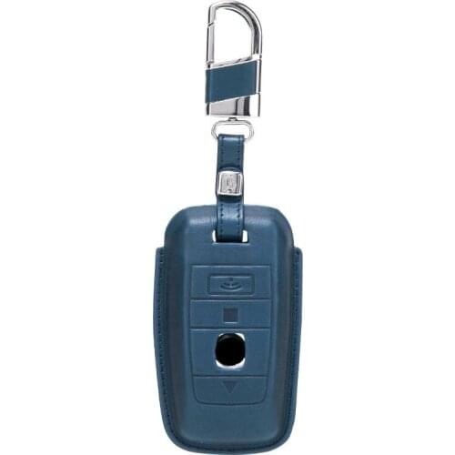 Handmade Leather Smart Car Key Fob Case Cover Bag For Rolls Royce Phantom Wraith Badge