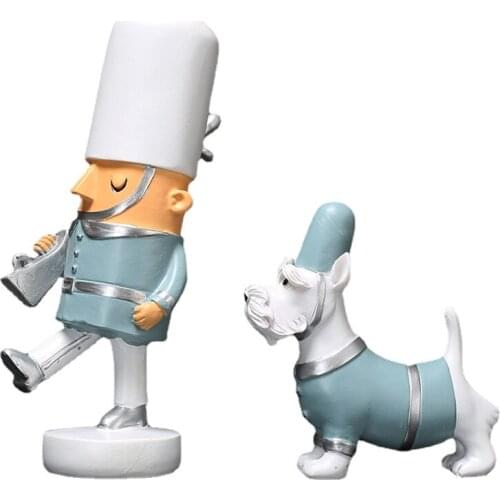 Nordic soldiers and dogs decoration villa model room living room TV cabinet soft decoration creative home birthday gift home