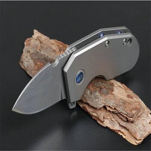 Butterfly With Titanium Handle Folding Knife 9cr18mov Blade Survival Outdoor Pocket Hunting And Camping Tactical EDC Tool