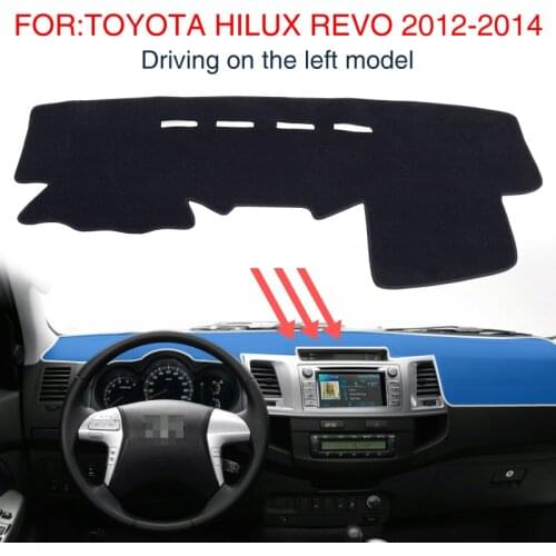 Smabee for Toyota Hilux Fortuner 2005~2014 AN50 AN60 SW4 SR5 Non-Slip Dash Mat Dashmat Black Carpet Car Dashboard Pad Cover