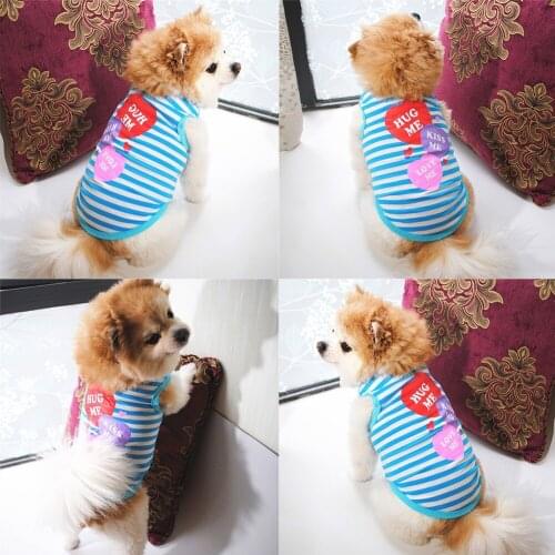 Pet Dog Clothes Cute Printed Summer Pets T-shirt Dog Clothing For Small Dogs Shirt Vest Kitty Doggie Outfit For Dogs Pets