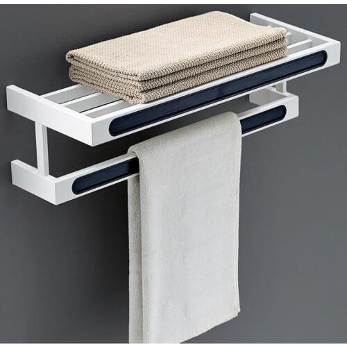 Bathroom Towel Rack/Holder With Towel Bar 304 stainles Steel & PC Fixed Type Bath Hardware Accessories New Arrivals 60 CM