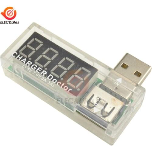 USB Current Voltage Detector Tester Volt Amp Meters LCD Digital voltmeter Ammeter DC 3.5-7V Power USB Charger Doctor