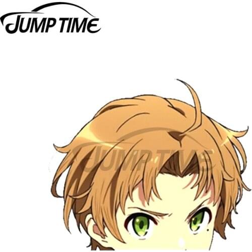 Jump Time 13 x 12.2cm For Rudeus Greyrat Peeker Car Sticker and Decal Vinyl Occlusion Scratch The Whole Body Waterproof Decals