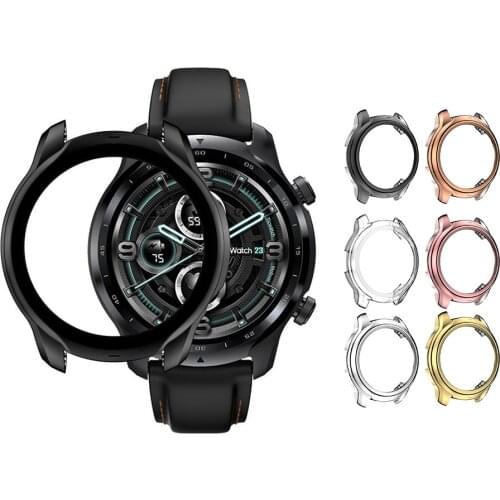 TPU Soft Edge Glass Screen Protector Case Shell Frame For Ticwatch Pro 3 Sport Watch Pro3 Protective Bumper Cover Accessories