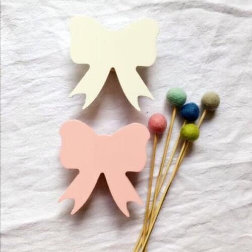 1PC Wooden Kids Room Clothes Hook Wall Sticker Bow Hanger Hook Home Decorati MI 015
