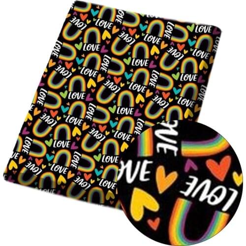 CHEER BOWS 45*150cm 1pc Polyester Cotton Fabric Cartoon Cute Rainbow Printed Cloth Sheet DIY Craft Supplies Home Textile Patches