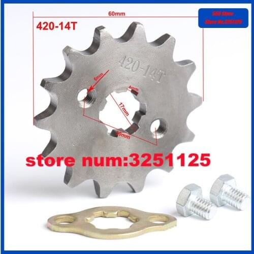 17mm Front Engine Shaft Sprocket Gear 420 13 Tooth For 50cc 70 90cc 110cc 125cc YX Lifan ATV Quad Pit Dirt Motor Bike Motorcycle