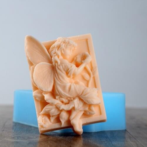 DIY Soap Moulds Fairy Angel Shape 3D Resin Clay Silicone Mold Birthday Gift Making Tool