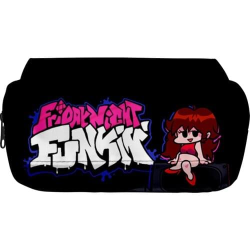 Friday night funkin School large clutch bag, suitable for girls, boys, teenagers, cute double Kawaii bag, college