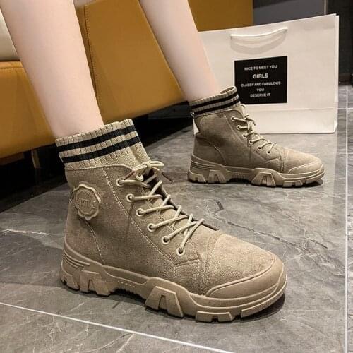 Martin Boots Female British Style Autumn And Winter Fashion New Trend Ins European And American Students Thin Short Boots