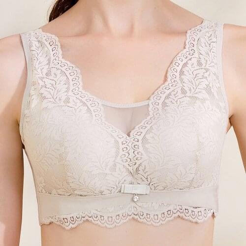 Meizimei 2020 DeepV Bras for Women Sexy Lingerie Wireless Bra Brassiere Intimates Plus Size Lace Sexy Lingerie Crop TopsPush up