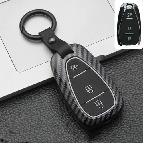 Carbon fiber ABS Car Key Cover key Case For CHEVROLET MALIBU EQUINOX CRUZE CAMARO 2016 2017 2018