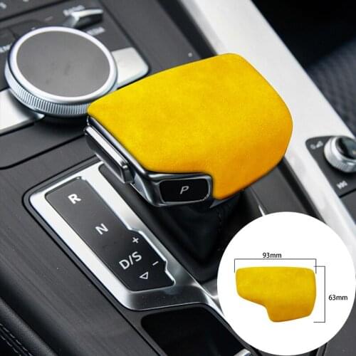 For Audi A4 S4 A5 S5 RS4 RS5 Q5 SQ5 Q7 2016-2020 Alcantara Suede Car Knob Gear Head Panel Strip Covers Trim Sticker Car-styling