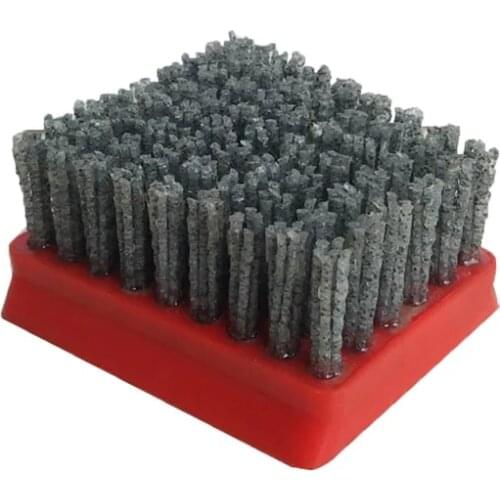 Frankfurt 4 Inch Diamond Abrasive Nylon Brush With Red Base For Stone Granite Marble Polishing And Cleaning