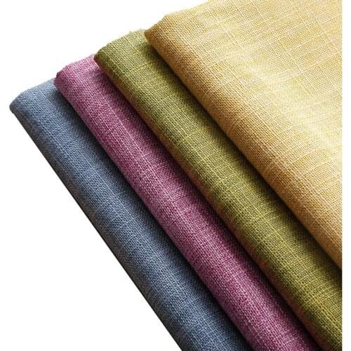 Linen Imitation Cotton Linen Fabric Plain Fine Comfortable Breathable Sofa Pillow Cushion Fabrics Handmade DIY Sewing Material
