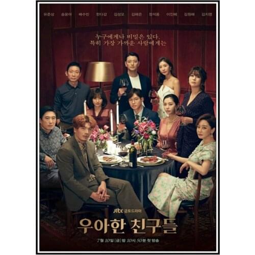 Graceful Friends poster Home Decoration Stickers White copper paper popular Korean TV posters