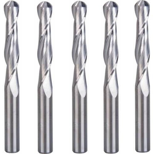 5 x 6.0 mm 2 Flute Carbide Ball Nose End Mills Router Bit 32mm CEL
