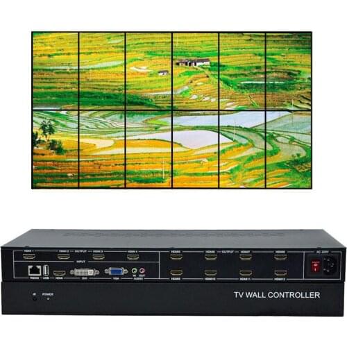 12 Channels TV Video Wall Controller 3x4 4x3 for TV Video Splicing