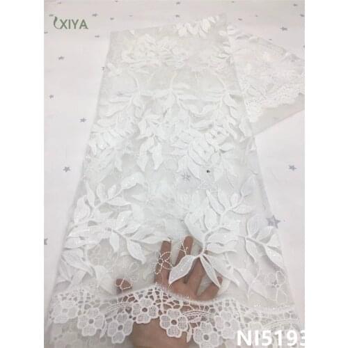 New Arrivals Milk Silk Lace Nigerian Net Lace Fabric High Quality African French Tulle Mesh Lace Fabric for Wedding NI5193