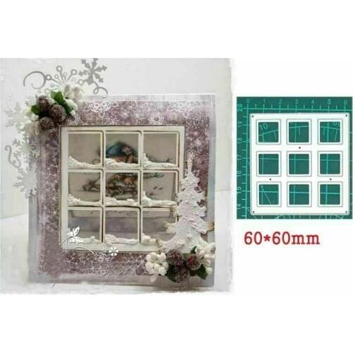 Square Window Metal Cutting Dies Scrapbooking Embossing Paper Craft Card Making