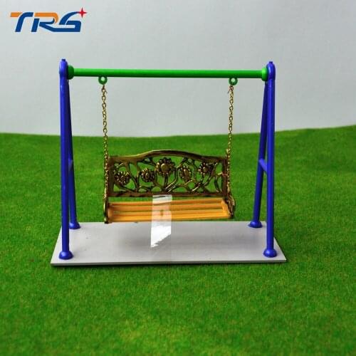 12*5.3*10cm scale 1:25 Metal Garden Swing Rocking Hanging Chair Miniature Toy for sale