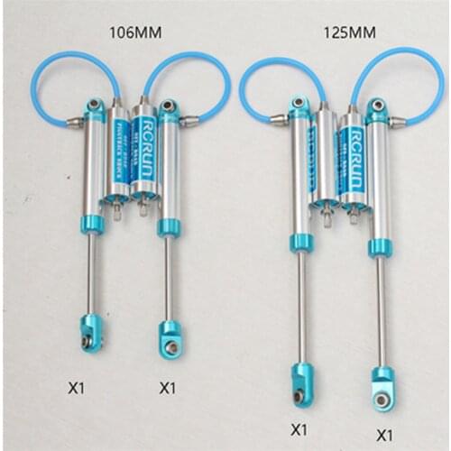 Metal Negative Pressure Shock Absorber Off-road Piggyback Shock Absorber 106mm 125mm for Axial RR10 90048 90053 RC Climbing Car