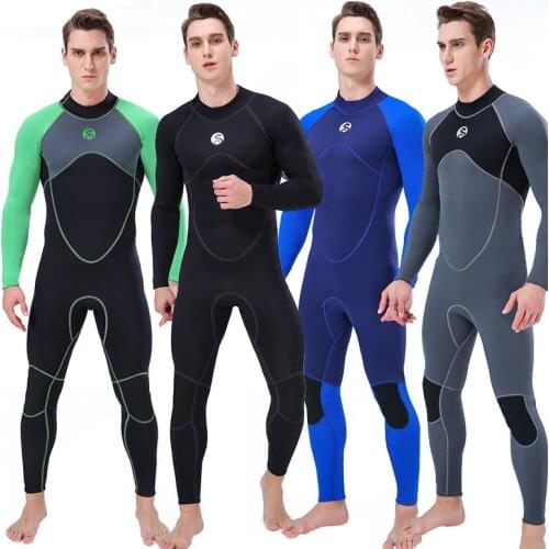 New Rashguard Mens One-Piece Wetsuit For Men Swimsuits Long Sleeves Warm And Sunscreen Surfing Suit 3mm Wetsuit1715