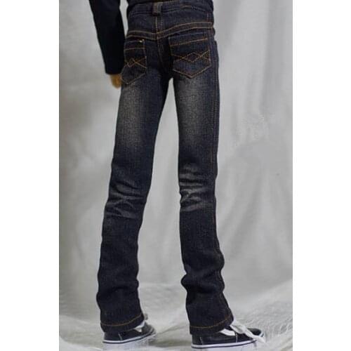 BJD doll clothes are suitable for 1/3 1/4 Uncle size black wash with pleated jeans slim pants doll accessories