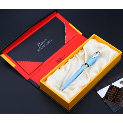 PICASSO 986 EXECUTIVE LIGHT BLUE AND GOLDEN ROLLER BALL PEN LEAF FREE SHIPPING