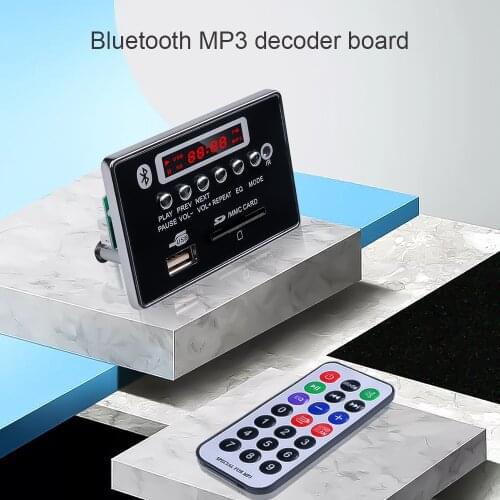12V Bluetooth Radio WMA MP3 Decoding Board Audio Adapter Support U-disk FM Receiver TF Card 3.mm AUX Car MP3 Player Audio Module
