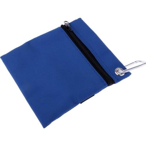 Portable Golf Tee Ball Storage Bag, Zippered Holder Golf Ball Accessories Pouch With Carabiner Golfing Accessories