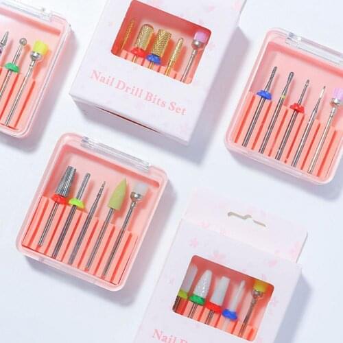 Straight Grooved Nail Art Tools Various Styles Nail Drill Bits for Manicure