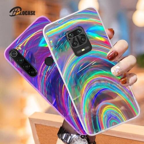Luxury 3D Rainbow Glitter Mirror Phone Case for Xiaomi Redmi Note 9S 9 8 Pro Max Soft TPU Diamond Case Shockproof Cover Capa