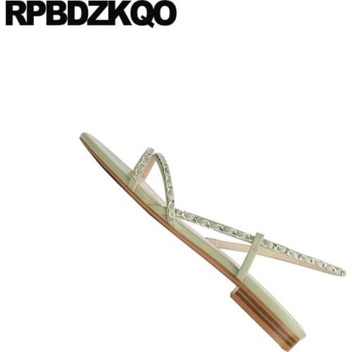 Large Size Women Sandals Flat Summer 2019 Slip On Designer Plus Big Green Shoes Female Casual Slingback Ladies Open Toe Roman