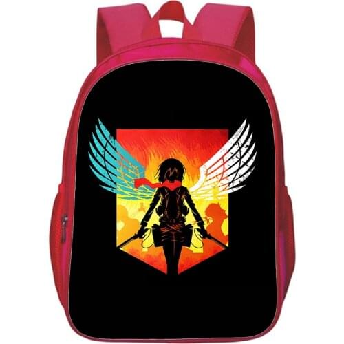 Anime Attack On Titan School Bag Children Kawaii Backpack Girls Bag Fashion Printing Bookbag Cartoon Casual Cosplay Knapsack