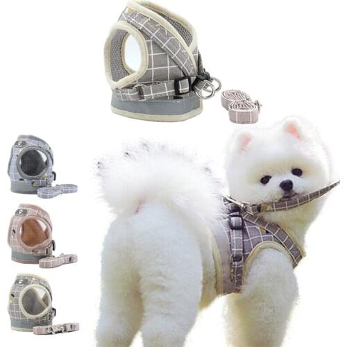 Chaleco Reflectante Dog Harness Vest Leash Szelki Dla Psa Smycz Arnes Perro Correa Pitbull Chihuahua Para Harnais Chien Laisse