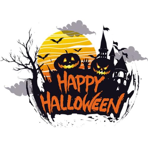 Special Halloween Patch Diy Fashion Vinyl Appliqued Heat Transfer Tops Transfer Iron-On