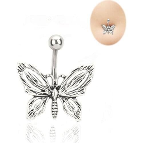 Body Belly Button Rings Body Piercing Jewelry Nave stainless steel insect Butterfly