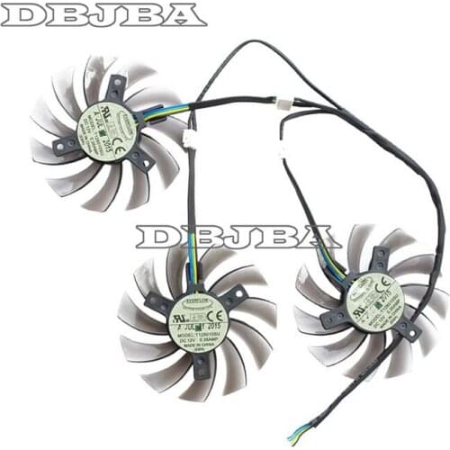 3Pcs/lot Graphics Card Fan T128010SU Fan For GIGABYTE GTX770 760 Video Card Cooling