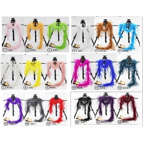 Top quality 10pcs white OSTRICH FEATHER BOA feather boas natural ostrich feathers fringes trims for Party/Costume/Shawl/Crafts