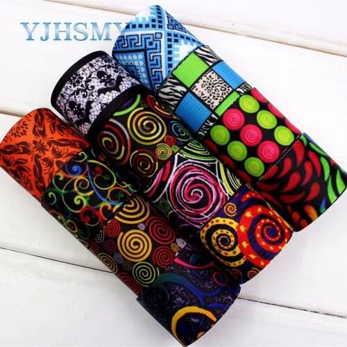 YJHSMY 174145 ,38mm geometry Printed grosgrain ribbon,DIY handmade,Wedding decoration materials, Valentines Day essential