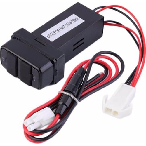 New Dual USB Ports Dashboard Mount Fast Charger 5V for Mitsubishi Car Hot Selling