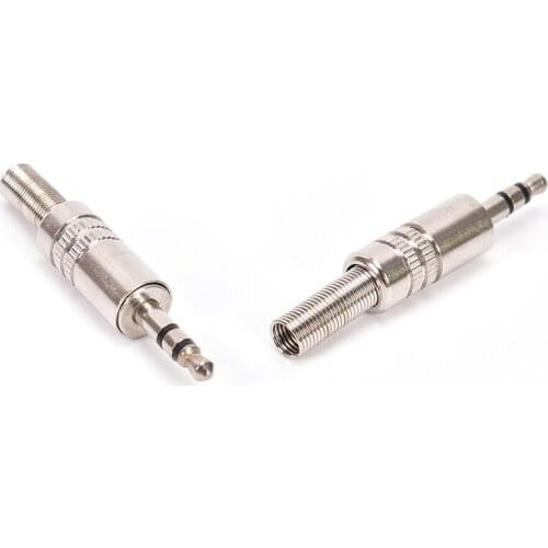 1PC Plug Connector Soldering For Most Earphone Jack Whosesale New Replacement 3.5mm 3 Pole Male Repair Headphones Audio Jack