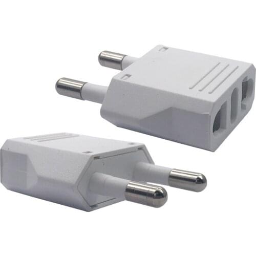 10pcs/Lot 4.8mm US to EU Indonesia Korea Germany France AC Power Plug Travel Adapter Outlet Converter Electrical Socket