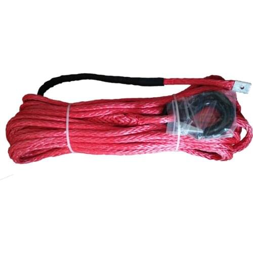 3/8" x 100' Synthetic UHMWPE Winch Line Rope With Hook For 4WD UTV ATV