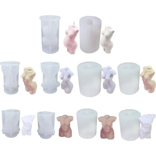 3D Human Body Silicone Mold Women Men Nude Body Clay Aroma Candle Mold Chocolate Cake Fondant Silicone Mould Dropshipping