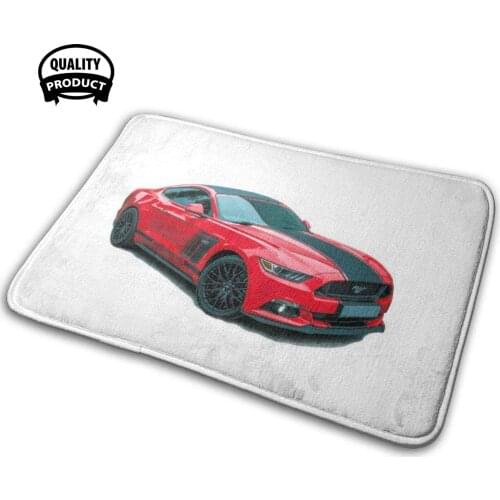 3D Household Goods Mat Rug Carpet Cushion V8 Car American Usa Muscle Car