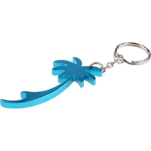 Aluminum Beer Bottle Opener Keychain Palm Tree Mini Bottle Opener Keys Collector NEW