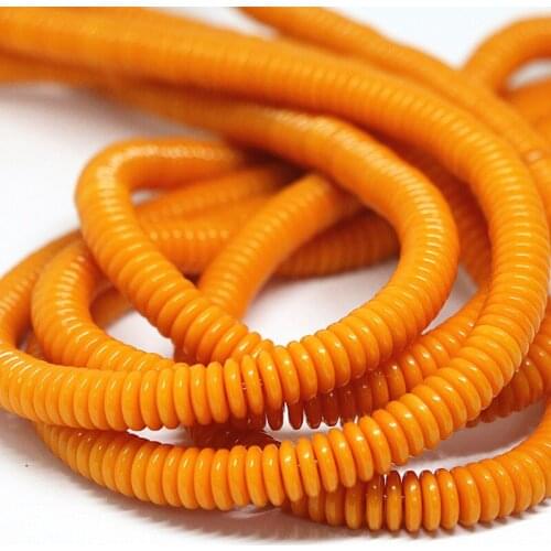 Soil yellow abacus rondelle button shape resin beeswax 6*2mm 8*2mm loose spacer beads fashion women diy jewelry 15inch B95